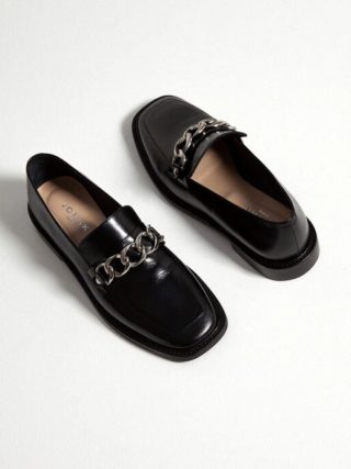 Sustainable Black Leather Loafer from Jonak