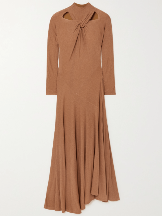 rejina pyo | maia cutout twist-front jersey dress | £625