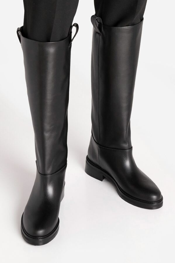 Frances Leather Black Boots - KeiSei Magazine