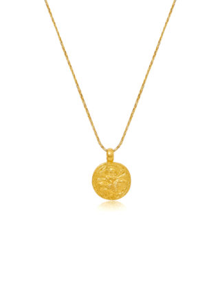 22k Goddess Durga Round Pendant - Pippa Small _ Luxury, hand-crafted, ethically sourced jewellery