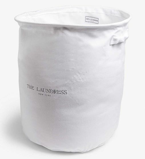 The Laundress | white Cotton Canvas Hamper for spring green cleaning