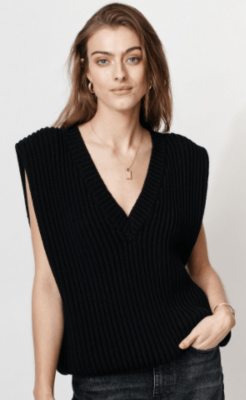 Mayla Stockholm | MOA SWEATER VEST Black knitted vest | €264