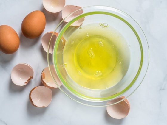 Natural DIY egg white and lemon juice hair treatment