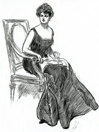 Drawing of Gibson girl