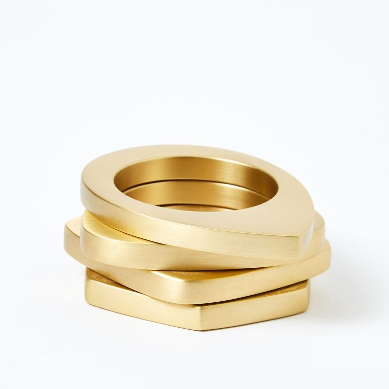 Brass napkin rings