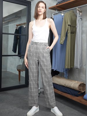 R COLLECTIVE Plaid Trousers