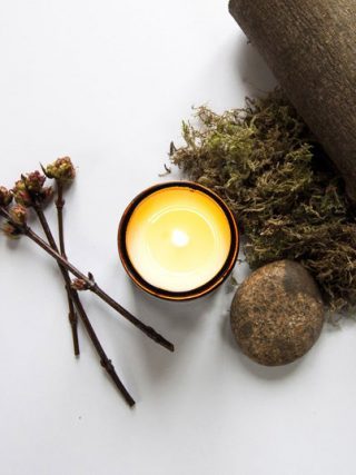 Rosewood and Moss candle by The Handmade Candle Co