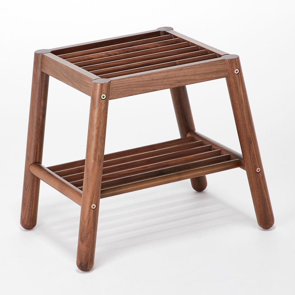 Walnut wood stool