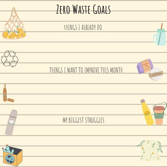 Zero Waste Goals Template