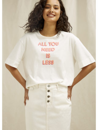 All You Need Is Less Tee, 100% Organic Fairtrade Certified Cotton, People Tree, £35