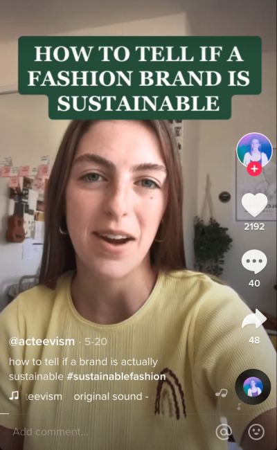 How to tell if a fashion brand is sustainable TikTok