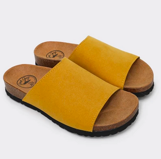 good guys don't wear leather | jenny vegan leather slide-on sandals | £94
