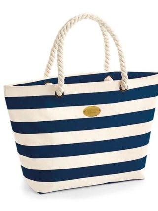 hortons england | nautical stripe tote with rope handle | £60