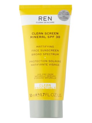 REN, Clean Screen Mineral SPF 30 Mattifying Face Sunscreen Broad Spectrum, £32.00