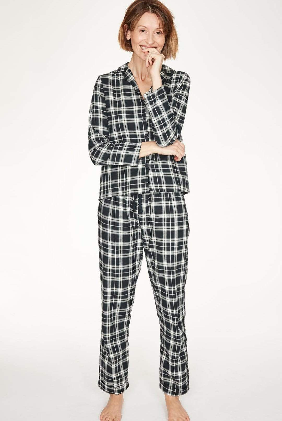 Checked cotton pyjama set