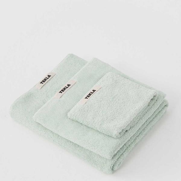 Mint coloured cotton towel set