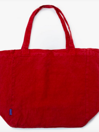 the conran shop | oversized linen tote bag in chilli | £69